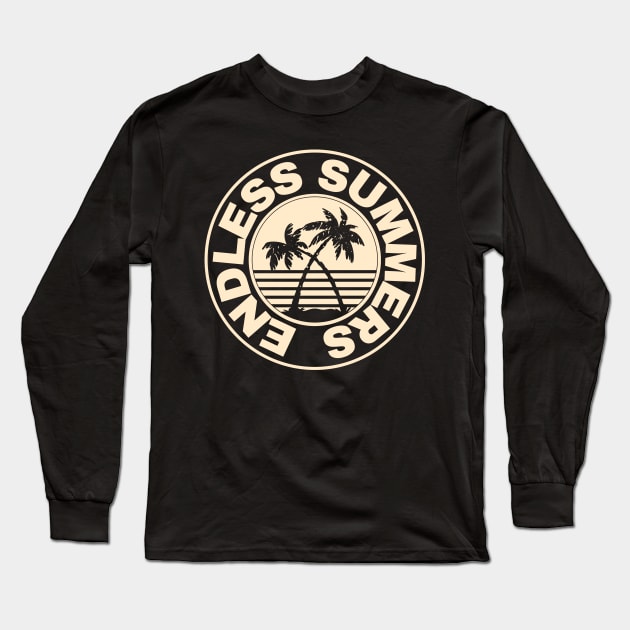 Endless Summers Palm Tree Long Sleeve T-Shirt by NostalgiaUltra